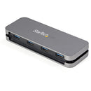 StarTech HB30AM4AB 4 Port USB 3.0 Hub, 4x USB-A, 5Gbps - Black, Space Gray