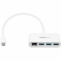 StarTech HB30C3A1GEA 3 Port USB C Hub with Gigabit Ethernet - USB-C to 3x USB-A