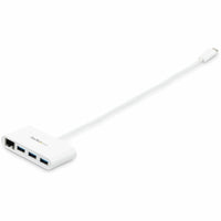 StarTech HB30C3A1GEA 3 Port USB C Hub with Gigabit Ethernet - USB-C to 3x USB-A