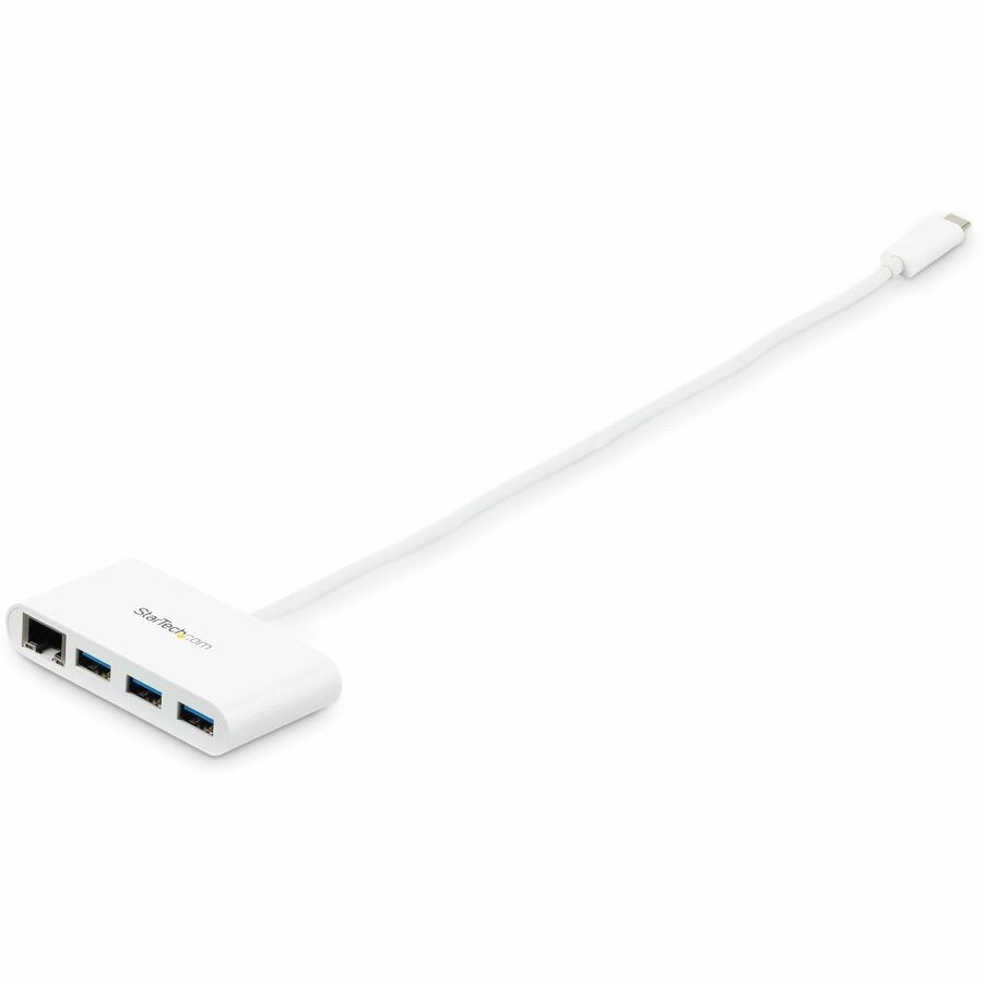 StarTech HB30C3A1GEA 3 Port USB C Hub with Gigabit Ethernet - USB-C to 3x USB-A