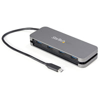 StarTech HB30CM4AB 4 Port USB C Hub - 4x USB-A - 5Gbps USB 3.0 Type-C Hub