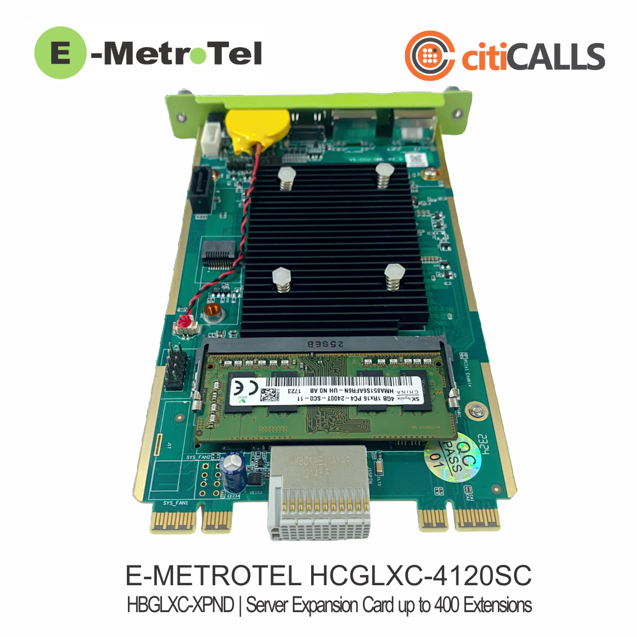 Galaxy HCGLXC-4120SC UCX IP PBX Server Card for HBGLXC-XPND for 400 Extensions
