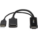 StarTech HD2DP Video to DisplayPort Adapter - 4K 30Hz - Black