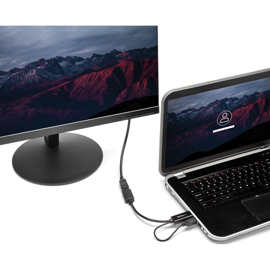 StarTech HD2DP Video to DisplayPort Adapter - 4K 30Hz - Black