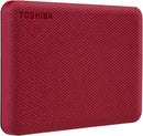 Toshiba HDTCA10XR3AA Canvio Advance - Hard drive - 1 TB - external - 2.5" - Red