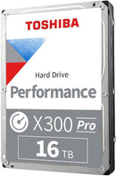 Toshiba HDWR51GXZSTB Hard Drive - 16TB 7200 RPM SATA 6Gbps 3.5 X300 PRO