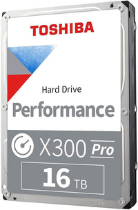Toshiba HDWR51GXZSTB Hard Drive - 16TB 7200 RPM SATA 6Gbps 3.5 X300 PRO