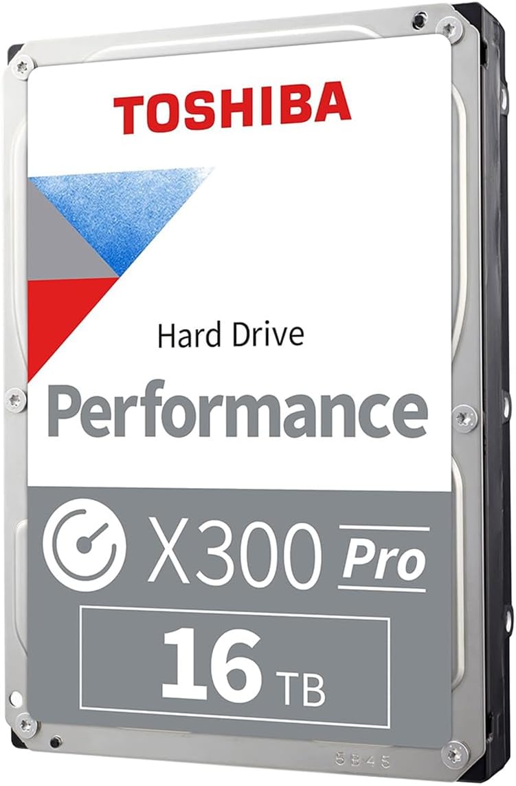 Toshiba HDWR51GXZSTB Hard Drive - 16TB 7200 RPM SATA 6Gbps 3.5 X300 PRO