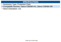 Zebra HLSTR-SP0060W-00 Silicone Protector Only - CS6080