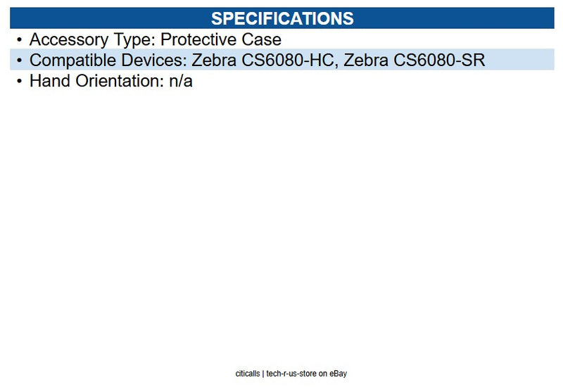 Zebra HLSTR-SP0060W-00 Silicone Protector Only - CS6080
