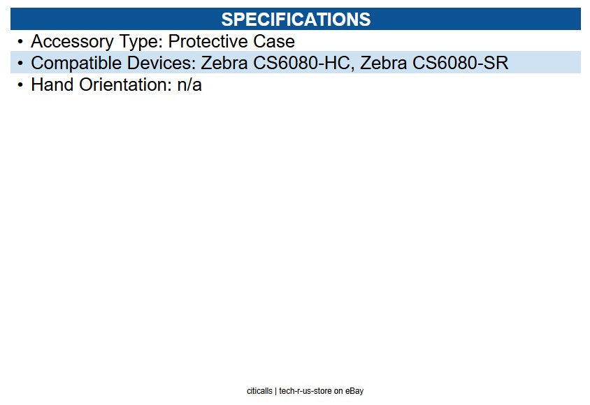 Zebra HLSTR-SP0060W-00 Silicone Protector Only - CS6080