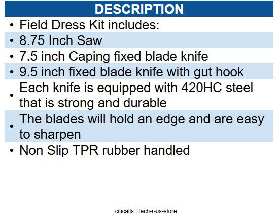 HME Products HME-KN-3PFK HME 3 Piece Field Dress Kit