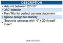 HME Products HME-TCH-G HME Trail Camera Holder Grnd Mount
