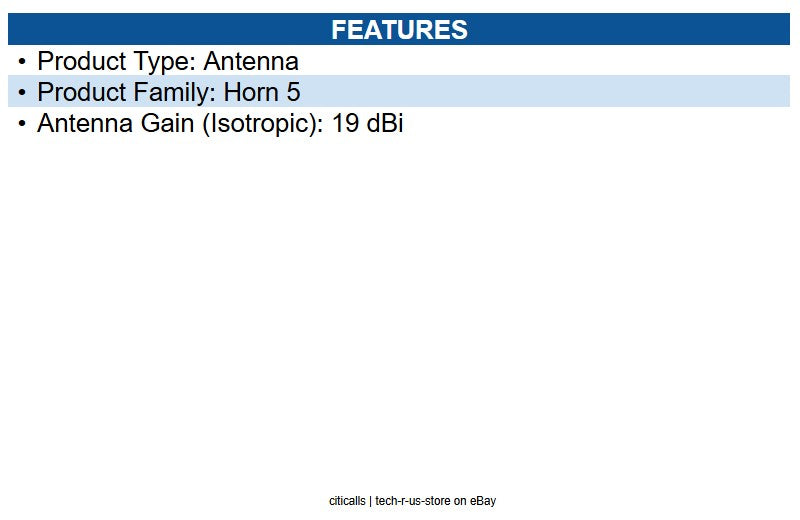 Ubiquiti Networks HORN-5-30 5 GHz Beamwidth Horn Antenna 5.15 GHz to 5.85 GHz