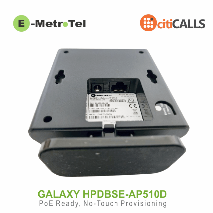 Galaxy AP510D UCX DECT Base Station Wireless VoIP up to 20 users 150ft PoE Ready