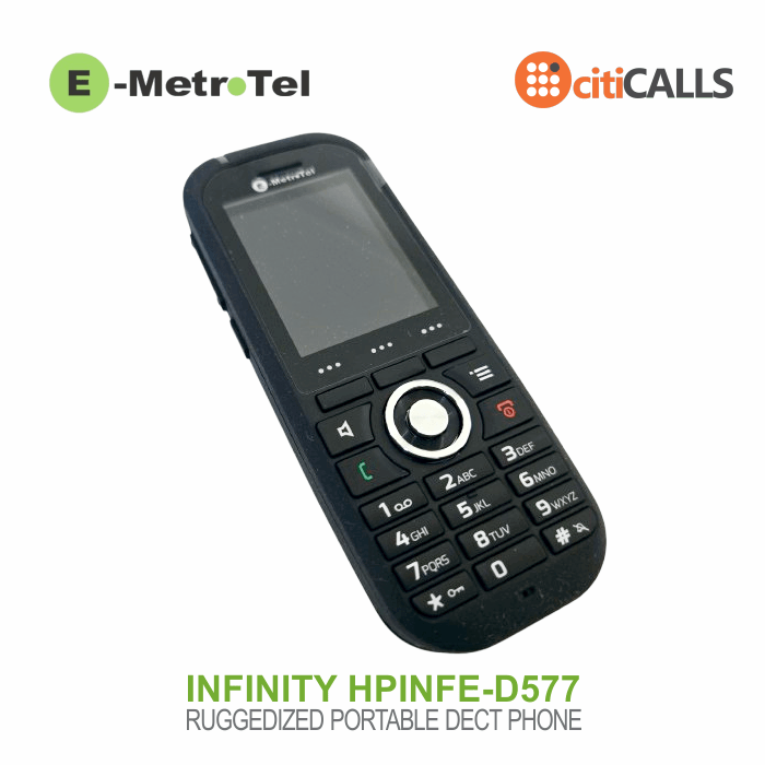 Infinity D577 UCX DECT VoIP IP RUGGED Shock Proof Handset 2" LCD 17Hr Talk Time