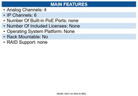 Hanwha HRX-435 Wisenet HD+ Pentabrid DVR AHD (up to 8MP), TVI (up to 8MP), CVI
