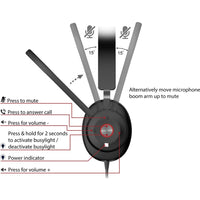Cyber Acoustics HS-2000 Essential USB Computer Headset - Stereo - USB Type A