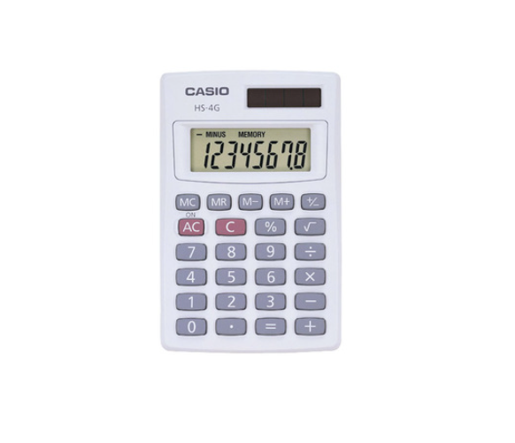 Casio HS-4G Handheld Calculator - 8 Digits - Solar Powered
