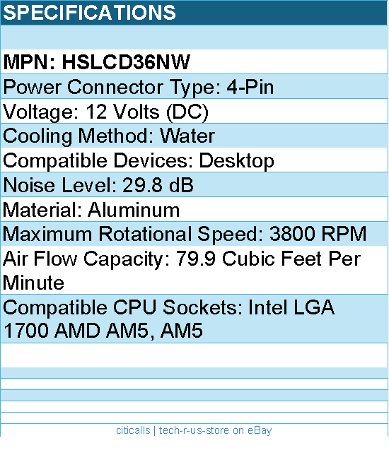 Lian-Li HSLCD36NW Hydroshift LCD 360 AIO Liquid Cooler (White)