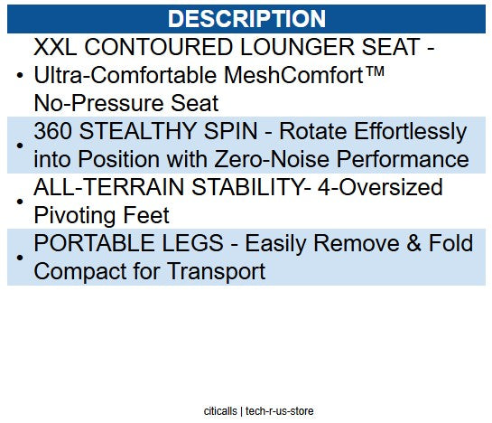 Hawk HWK-3115 BIG DENALI LUXURY BLIND CHAIR