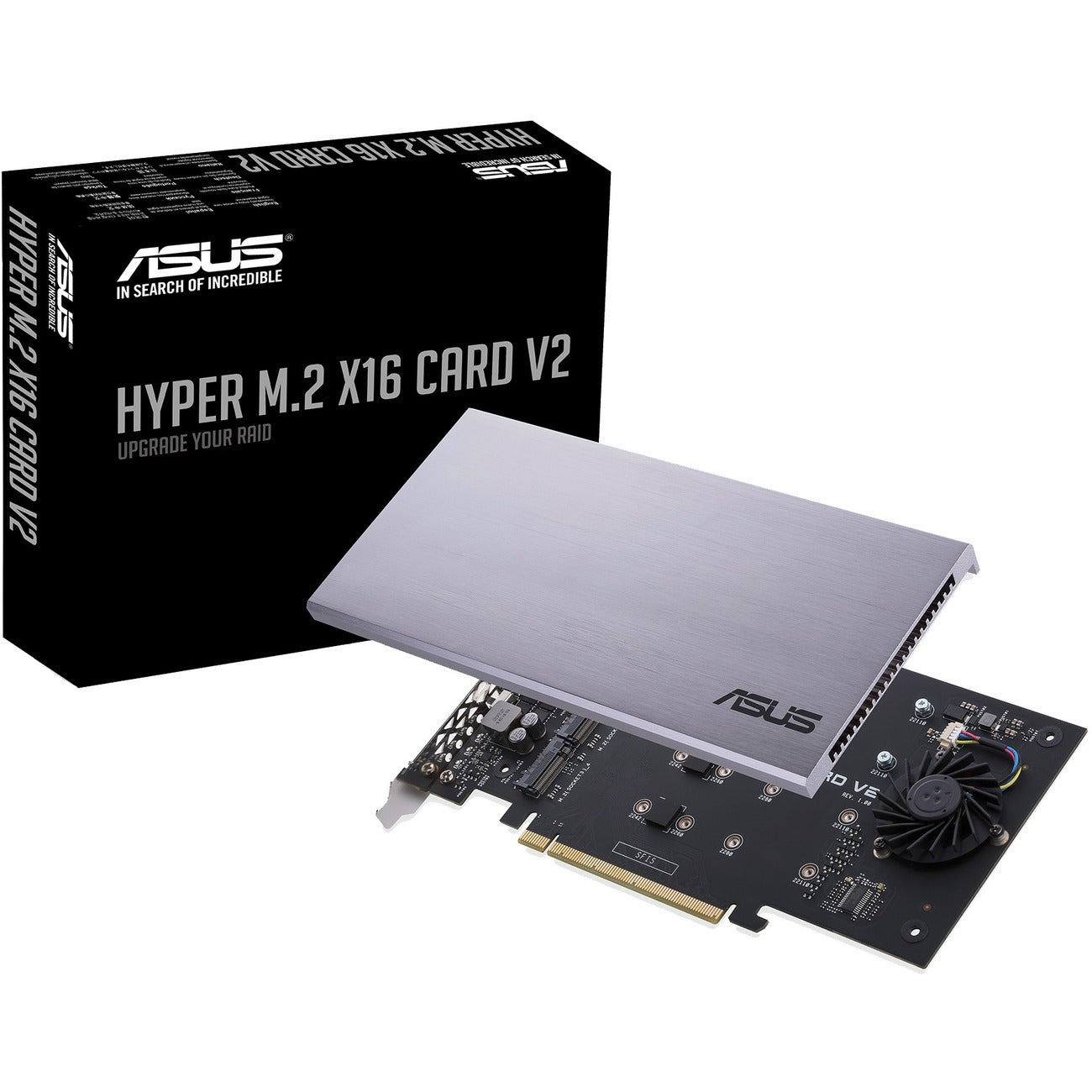 ASUS HYPER M.2 X16 CARD V2 PCIe 3.0 X4 Expansion Card V2 Supports 4 NVMe M.2