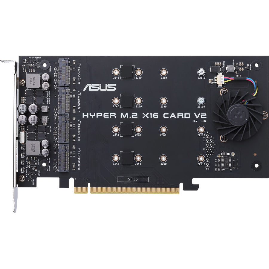 ASUS HYPER M.2 X16 CARD V2 PCIe 3.0 X4 Expansion Card V2 Supports 4 NVMe M.2