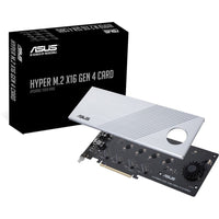 ASUS HYPER M.2 X16 GEN 4 CARD PCIe 4.0 X4 Expansion Card Supports 4 NVMe M.2
