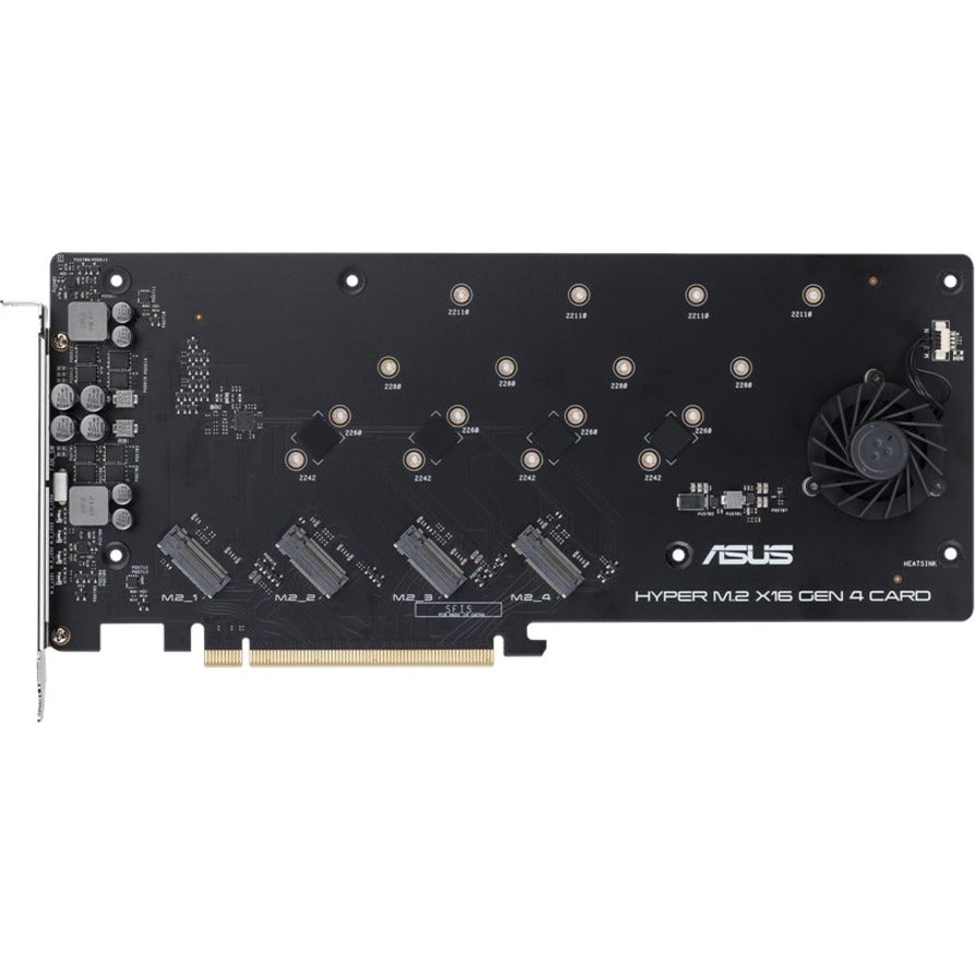 ASUS HYPER M.2 X16 GEN 4 CARD PCIe 4.0 X4 Expansion Card Supports 4 NVMe M.2
