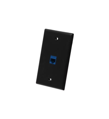 ICC ICC-IC107F01BK FACEPLATE- FLAT- 1-GANG- 1-PORT- BLACK