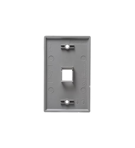 ICC ICC-IC107F01GY FACEPLATE- FLAT- 1-GANG- 1-PORT- GRAY