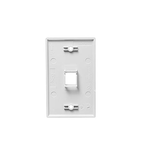 ICC ICC-IC107F01WH FACEPLATE- FLAT- 1-GANG- 1-PORT- WHITE