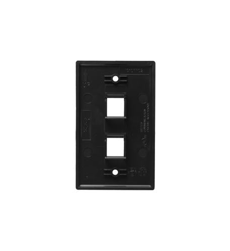 ICC ICC-IC107F02BK FACEPLATE- FLAT- 1-GANG- 2-PORT- BLACK