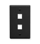 ICC ICC-IC107F02BK FACEPLATE- FLAT- 1-GANG- 2-PORT- BLACK