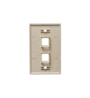 ICC ICC-IC107F02IV FACEPLATE- FLAT- 1-GANG- 2-PORT- IVORY