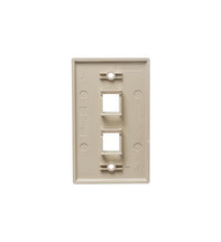 ICC ICC-IC107F02IV FACEPLATE- FLAT- 1-GANG- 2-PORT- IVORY