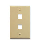 ICC ICC-IC107F02IV FACEPLATE- FLAT- 1-GANG- 2-PORT- IVORY