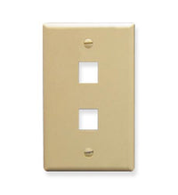 ICC ICC-IC107F02IV FACEPLATE- FLAT- 1-GANG- 2-PORT- IVORY