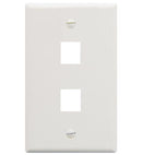 ICC ICC-IC107F02WH FACEPLATE- FLAT- 1-GANG- 2-PORT- WHITE