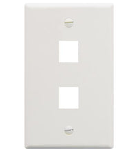 ICC ICC-IC107F02WH FACEPLATE- FLAT- 1-GANG- 2-PORT- WHITE