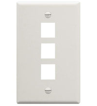 ICC ICC-IC107F03WH FACEPLATE- FLAT- 1-GANG- 3-PORT- WHITE