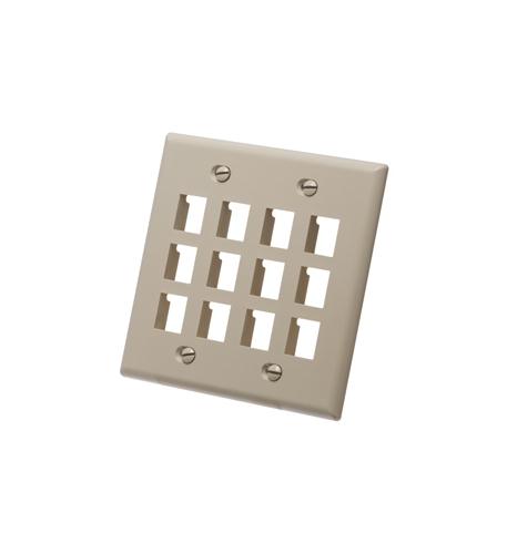 ICC ICC-IC107F12IV FACEPLATE- FLAT- 2-GANG- 12-PORT- IVORY