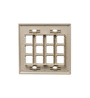 ICC ICC-IC107F12IV FACEPLATE- FLAT- 2-GANG- 12-PORT- IVORY