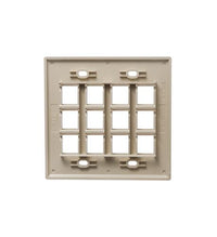 ICC ICC-IC107F12IV FACEPLATE- FLAT- 2-GANG- 12-PORT- IVORY