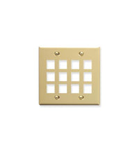 ICC ICC-IC107F12IV FACEPLATE- FLAT- 2-GANG- 12-PORT- IVORY