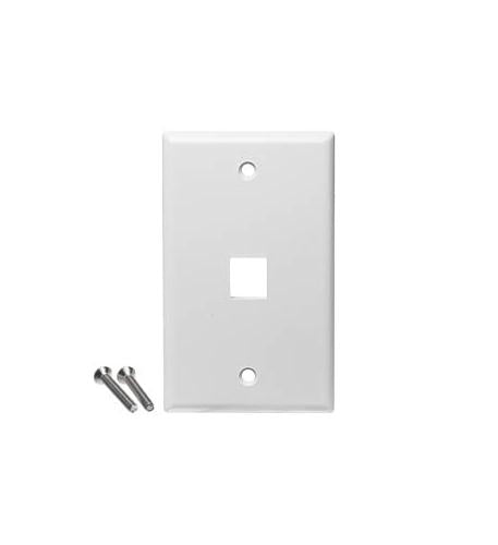 ICC ICC-IC107F1CWH FACEPLATE- FLAT-1-GANG-1-PORT- 25PK- WH