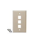 ICC ICC-IC107F3CIV FACEPLATE- FLAT-1-GANG-3-PORT- 25PK- IV