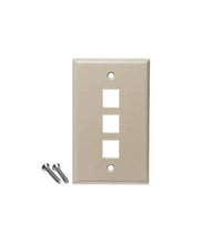 ICC ICC-IC107F3CIV FACEPLATE- FLAT-1-GANG-3-PORT- 25PK- IV