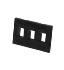 ICC ICC-IC107FM3BK FACEPLATE- FURNITURE- 3-PORT- BLACK