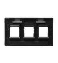 ICC ICC-IC107FM3BK FACEPLATE- FURNITURE- 3-PORT- BLACK